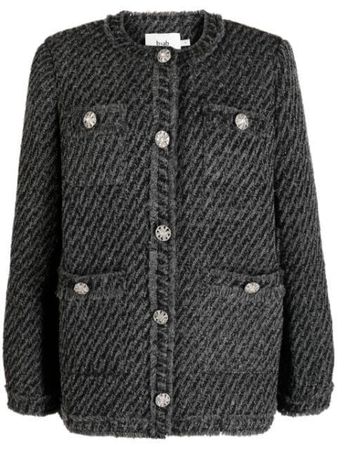 b+ab button-embossed tweed jacket 