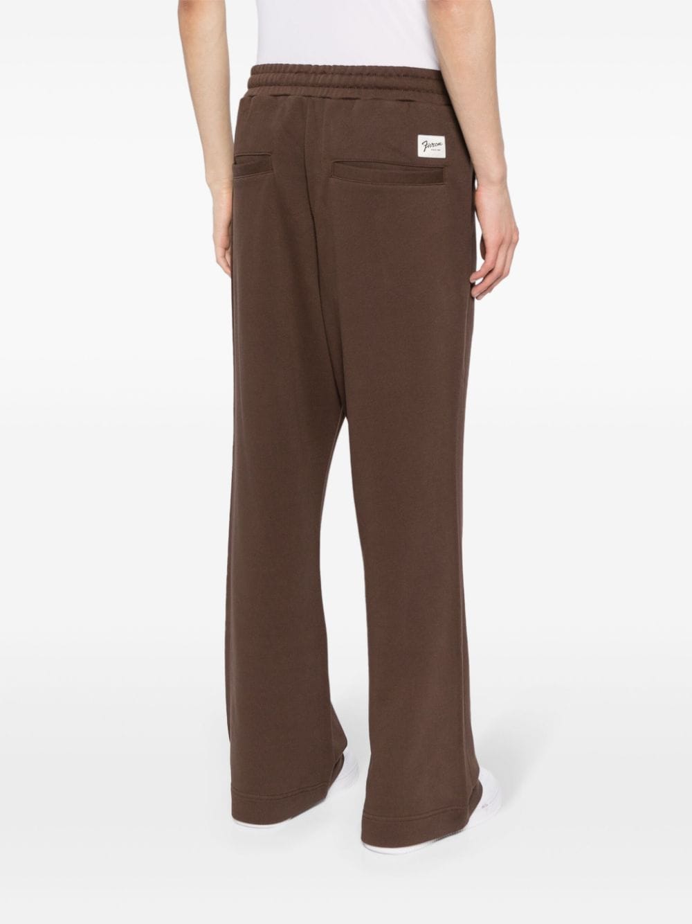 Shop Five Cm Logo-appliqué Cotton Track Pants In Brown
