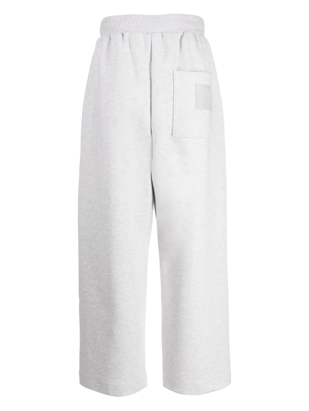 Shop Izzue Mélange-effect Wide-leg Track Pants In Grey