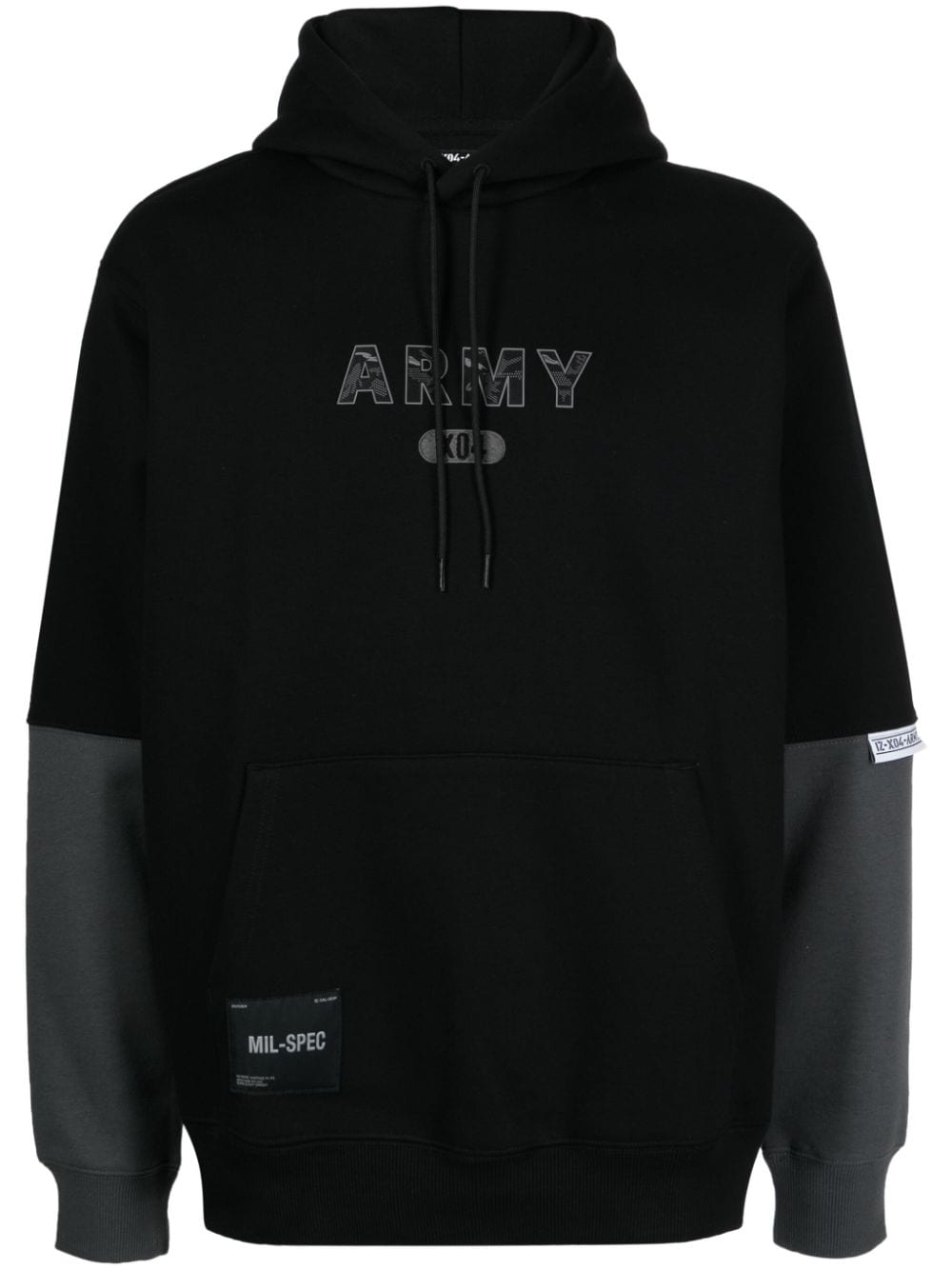 Izzue Hoodie met patchdetail Zwart