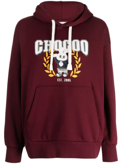 CHOCOOLATE logo-print cotton blend hoodie
