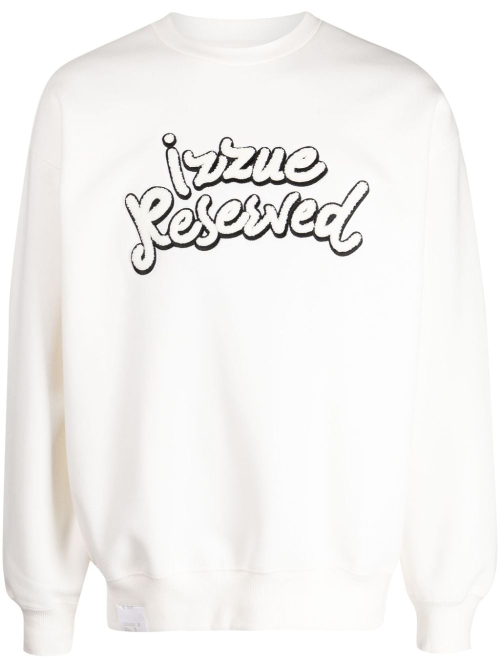 Izzue Towelling Logo-appliqué Sweatshirt In Weiss