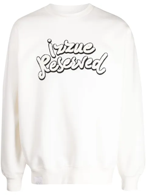 izzue towelling logo-appliqué sweatshirt