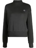 izzue stonewashed mock-neck sweatshirt - Grey