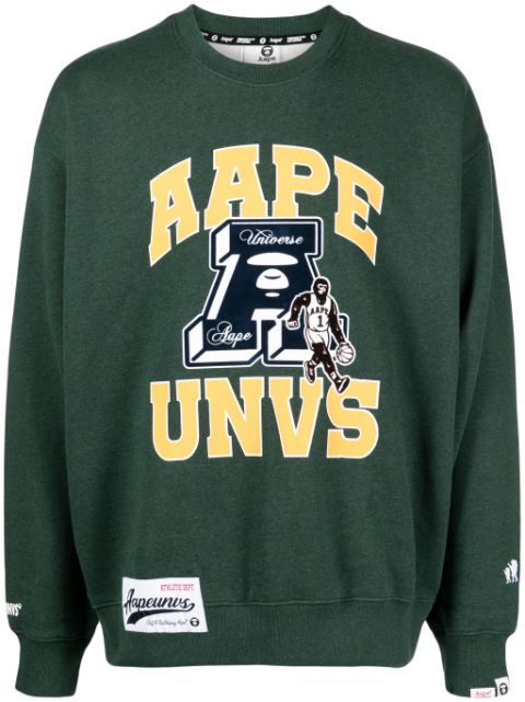 AAPE BY *A BATHING APE logo-print jersey sweatshirt Men