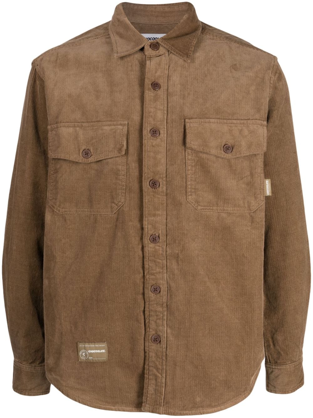 Chocoolate Long-sleeve Corduroy Shirt In Braun