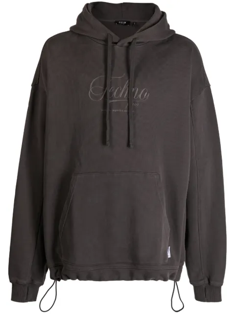 FIVE CM hoodie con eslogan bordado
