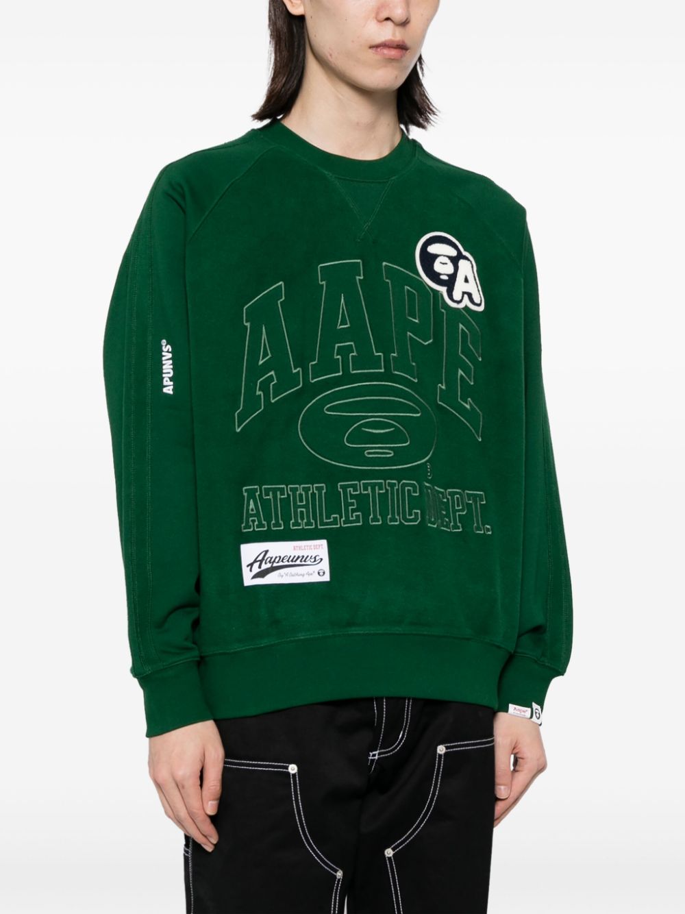 AAPE BY *A BATHING APE logo-embroidered jersey sweatshirt Men