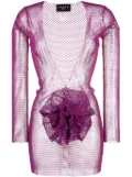 Santa Brands faux flower-detail rhinestone-embellished minidress - Pink