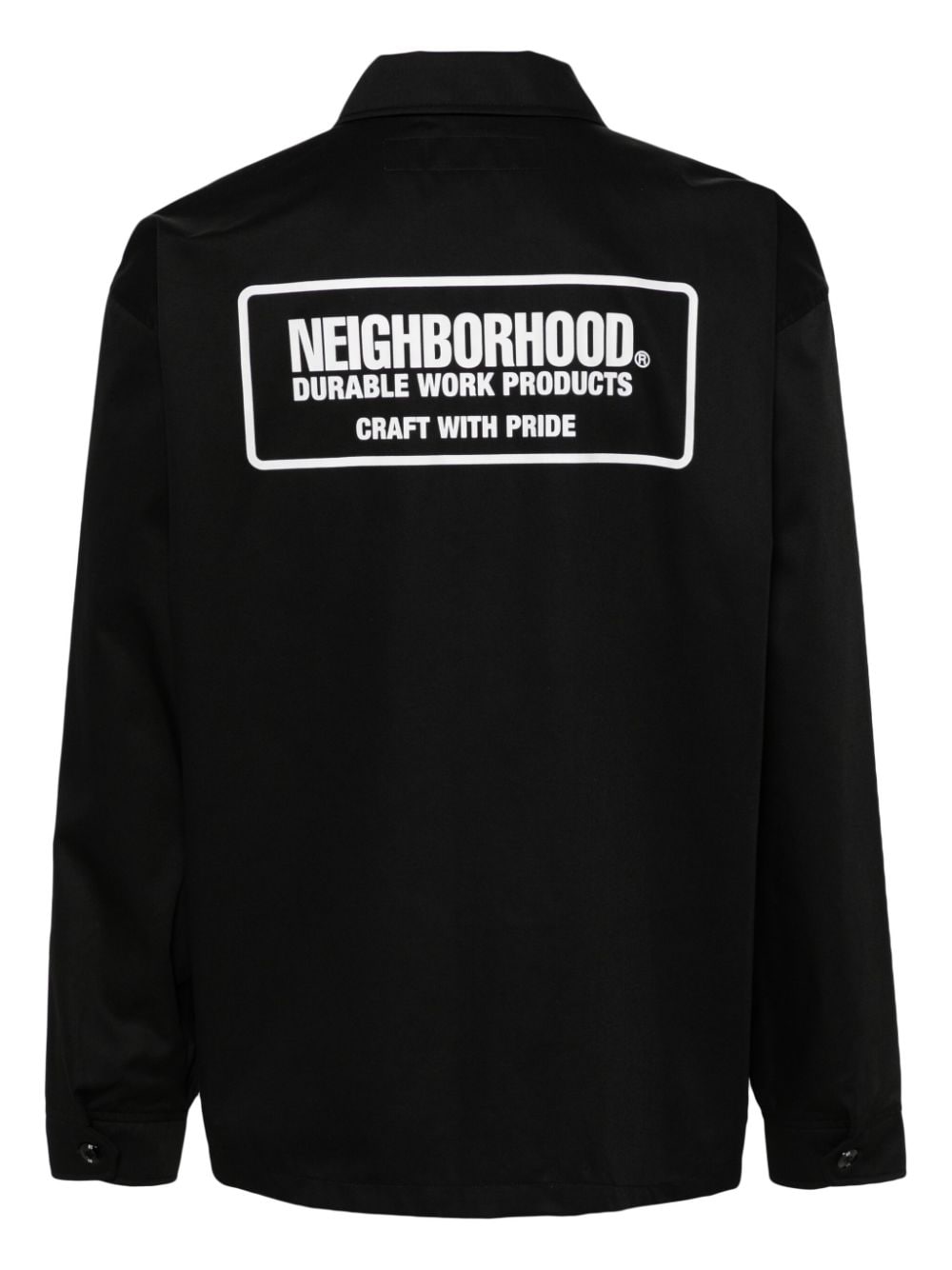 Neighborhood Jack met brede kraag en logoprint - Zwart