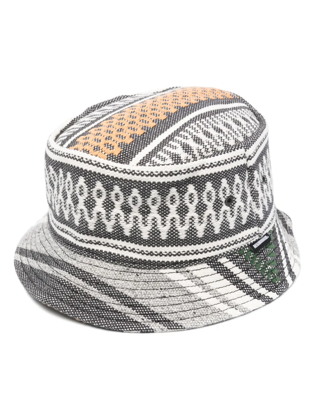 Neighborhood Graphic-print Cotton-blend Bucket Hat In Grey