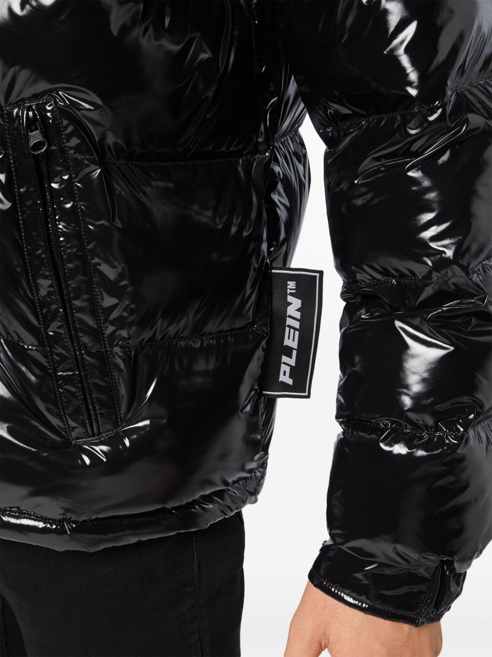 Philipp Plein Hexagon logo-plaque padded jacket Men