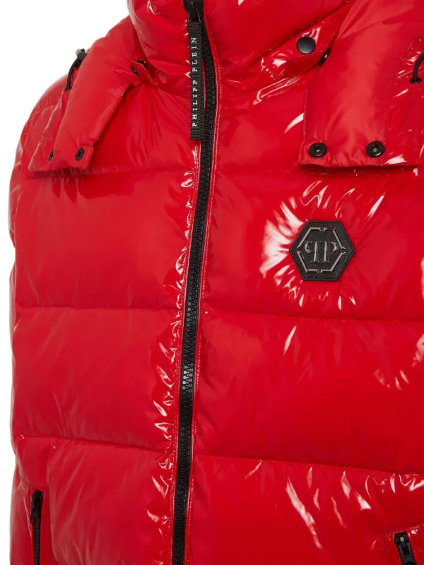 Philipp Plein Hexagon logo plaque Padded Jacket Farfetch