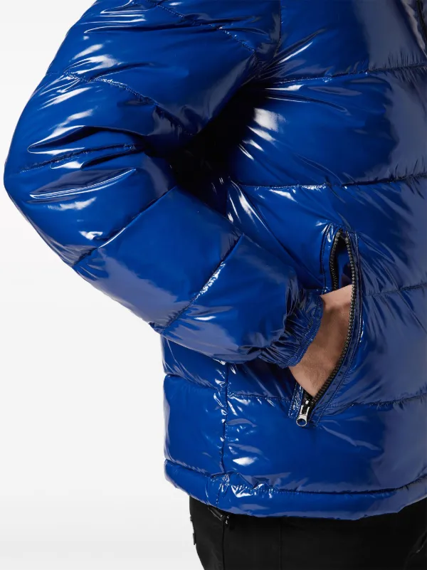 Philipp Plein Jaqueta Hexagon Matelassê Com Logo | Azul | FARFETCH BR