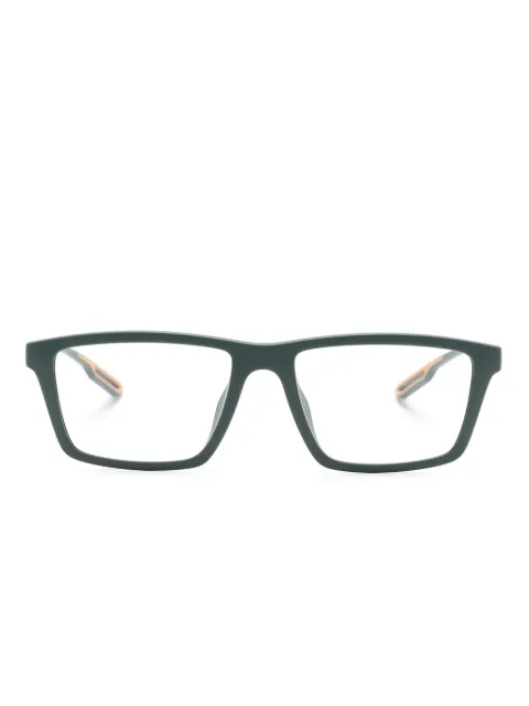 Emporio Armani logo-embossed rectangle-frame glasses