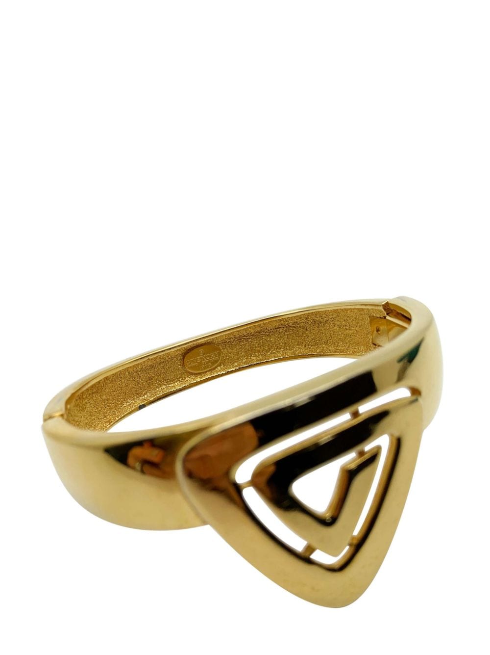Pre-owned Givenchy Vintage  Modernist Cuff Dated 1976 In Gold