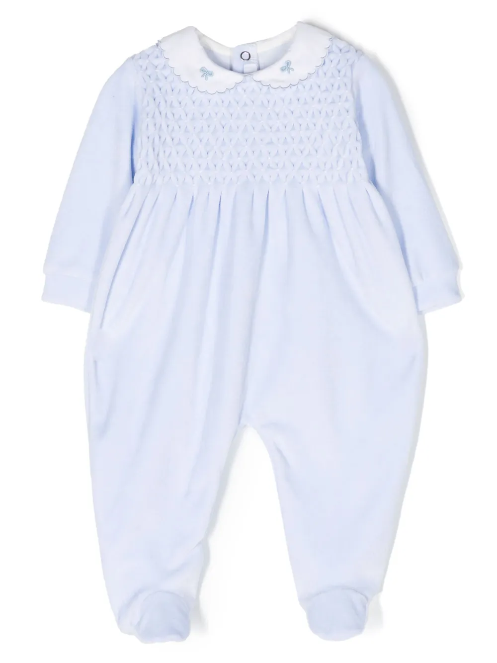 Siola smocked-panel long-sleeve tracksuit - Blu