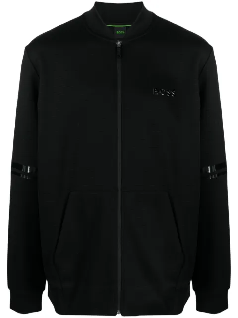 BOSS logo-print cotton jacket