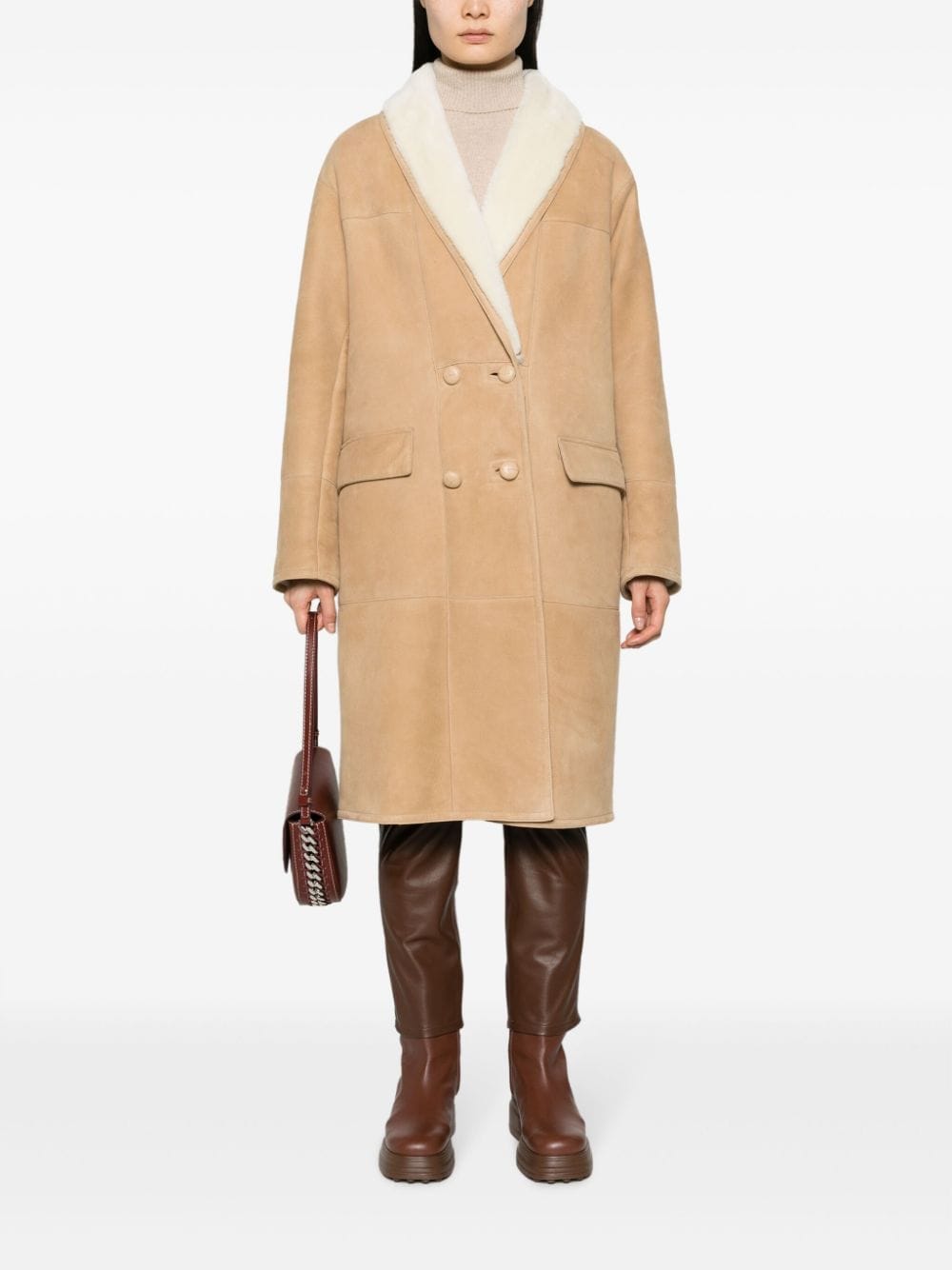 Liska Lammy coat - Bruin