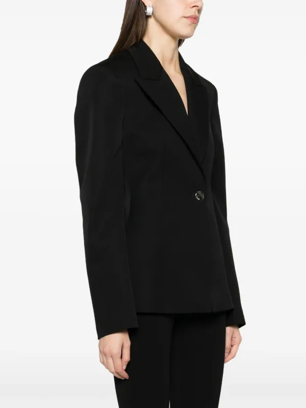 The Attico single-breasted Virgin Wool Blazer | Black