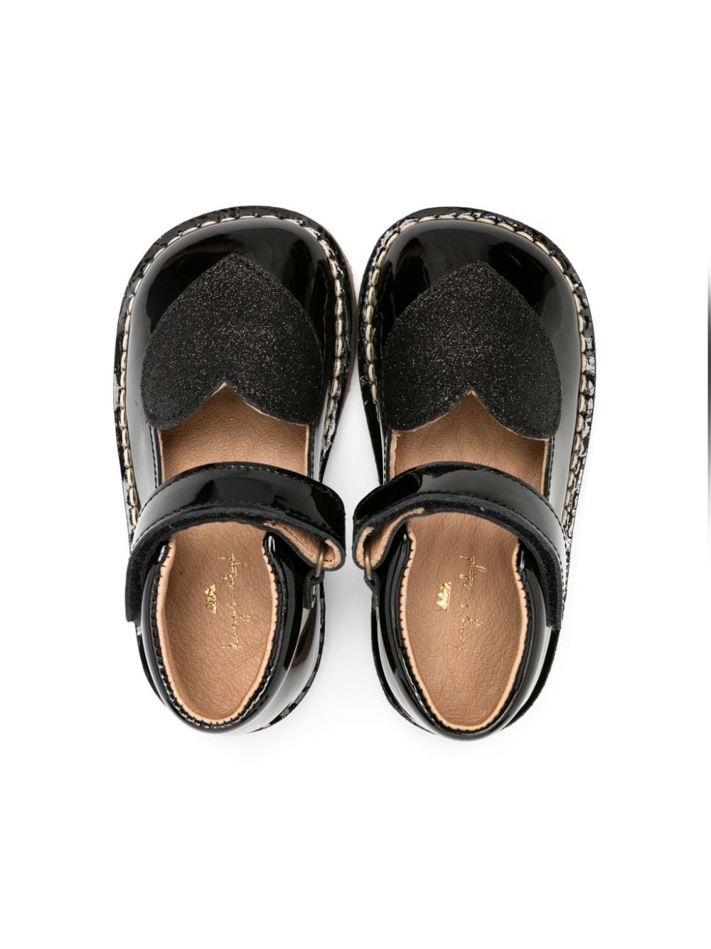 Shop Konges Sløjd Minnie Patent Leather Ballerina Shoes In Black