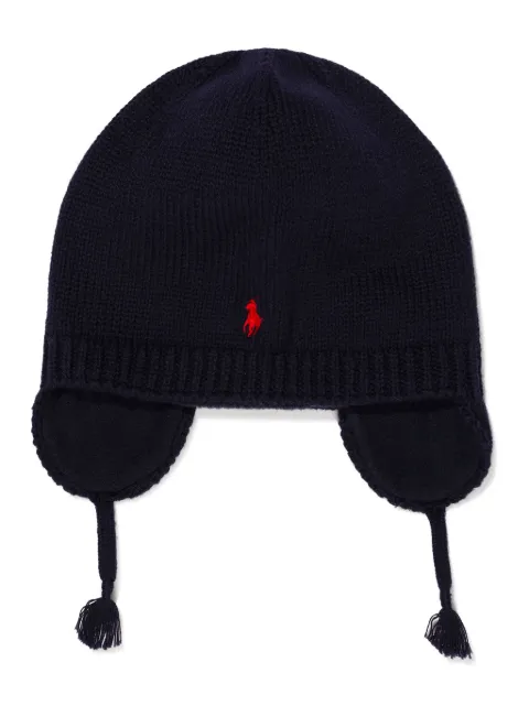 Ralph Lauren Kids logo-embroidered knitted hat