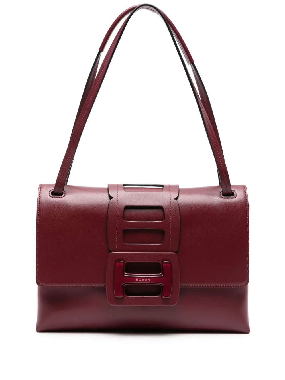 Hogan medium H schoudertas met logoplakkaat Rood