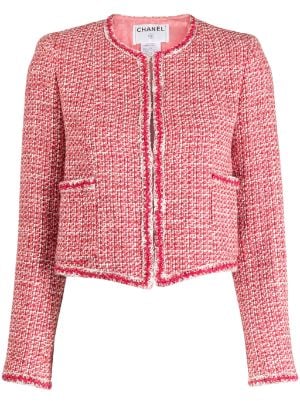 CHANEL Pre-Owned 1990s Cropped Tweed Jacket - Farfetch