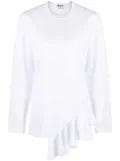 Comme Des Garçons Comme Des Garçons ruffle-detail round-neck T-shirt - White