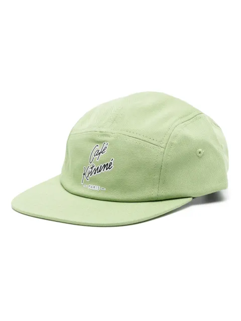 CAFÉ KITSUNÉ logo-print cotton cap