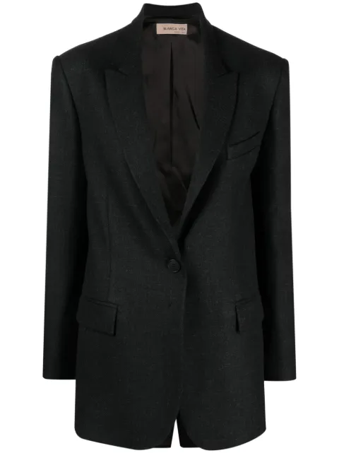 Blanca Vita Gasteria wool blend single-breasted blazer