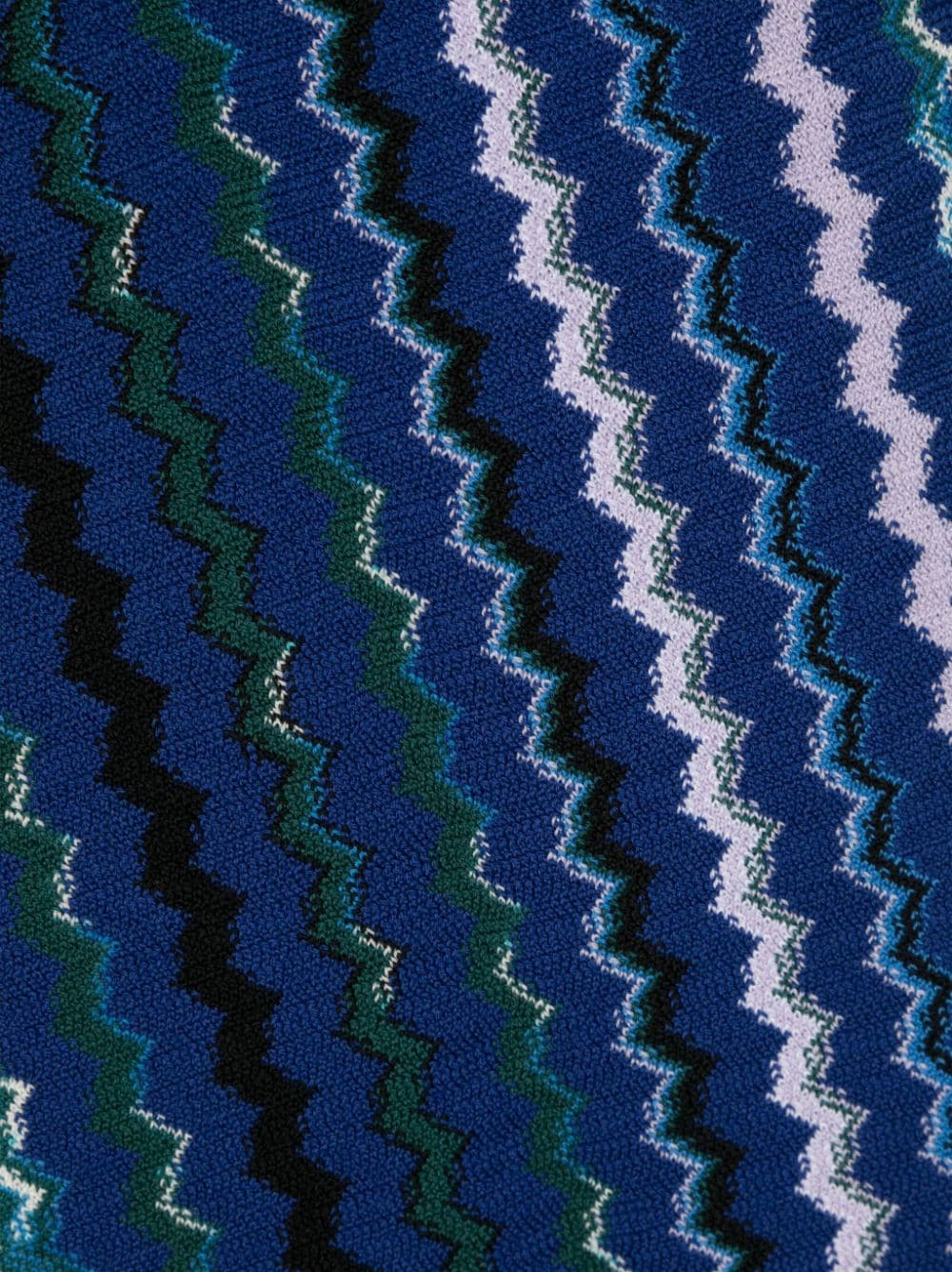 Missoni Sjaal met borduurwerk Blauw