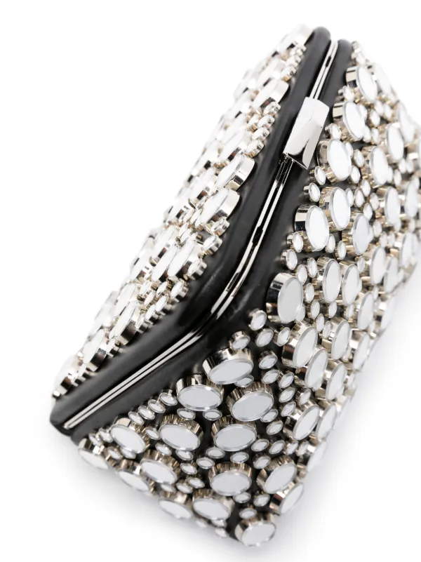 The Attico Midnight stud-embellished Leather Clutch Bag