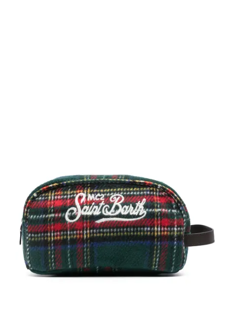 MC2 Saint Barth Bestickter Kulturbeutel mit Schottenkaro