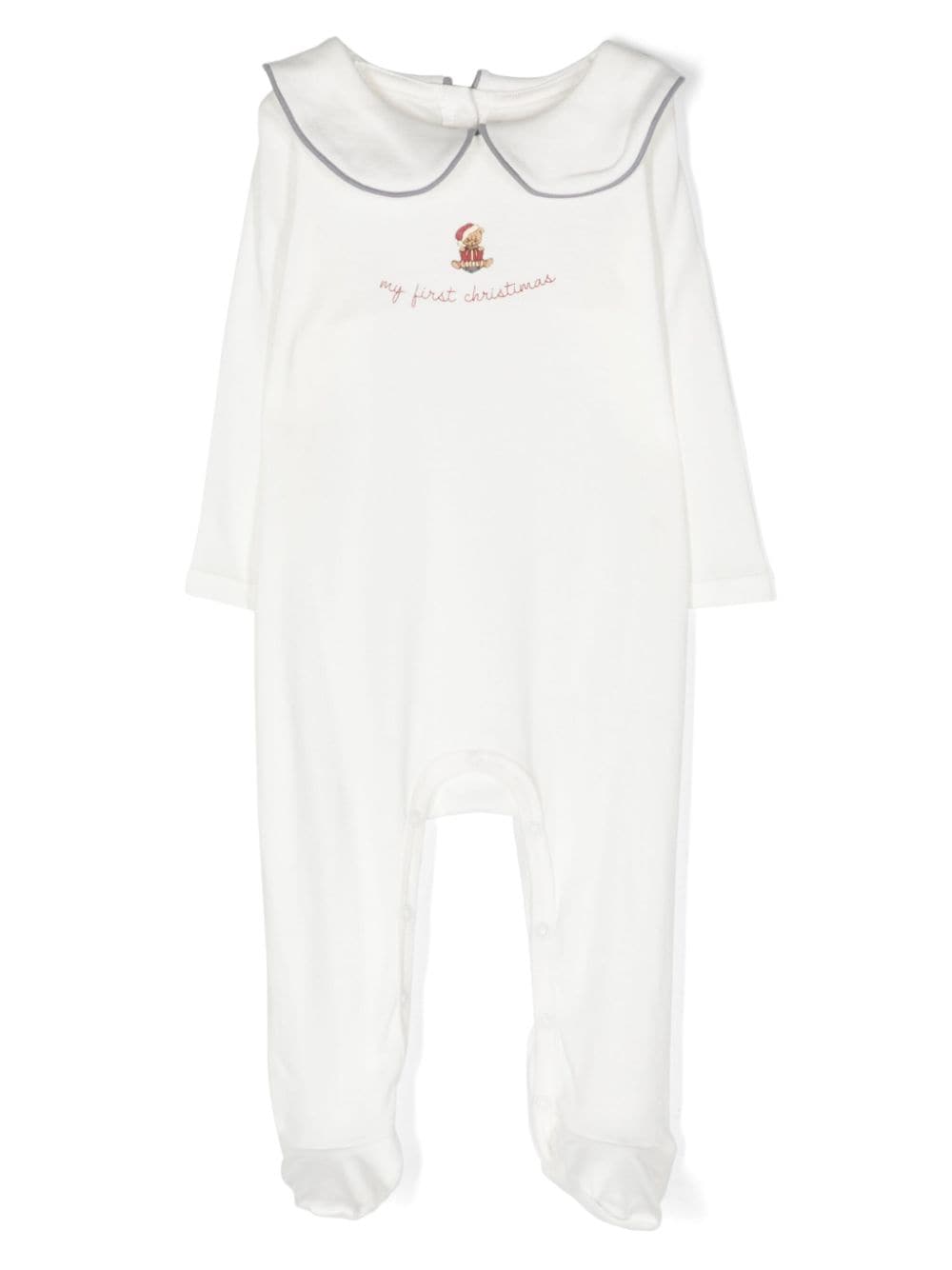 Konges Sløjd Babies' My First Christmas Organic-cotton Pajama In White
