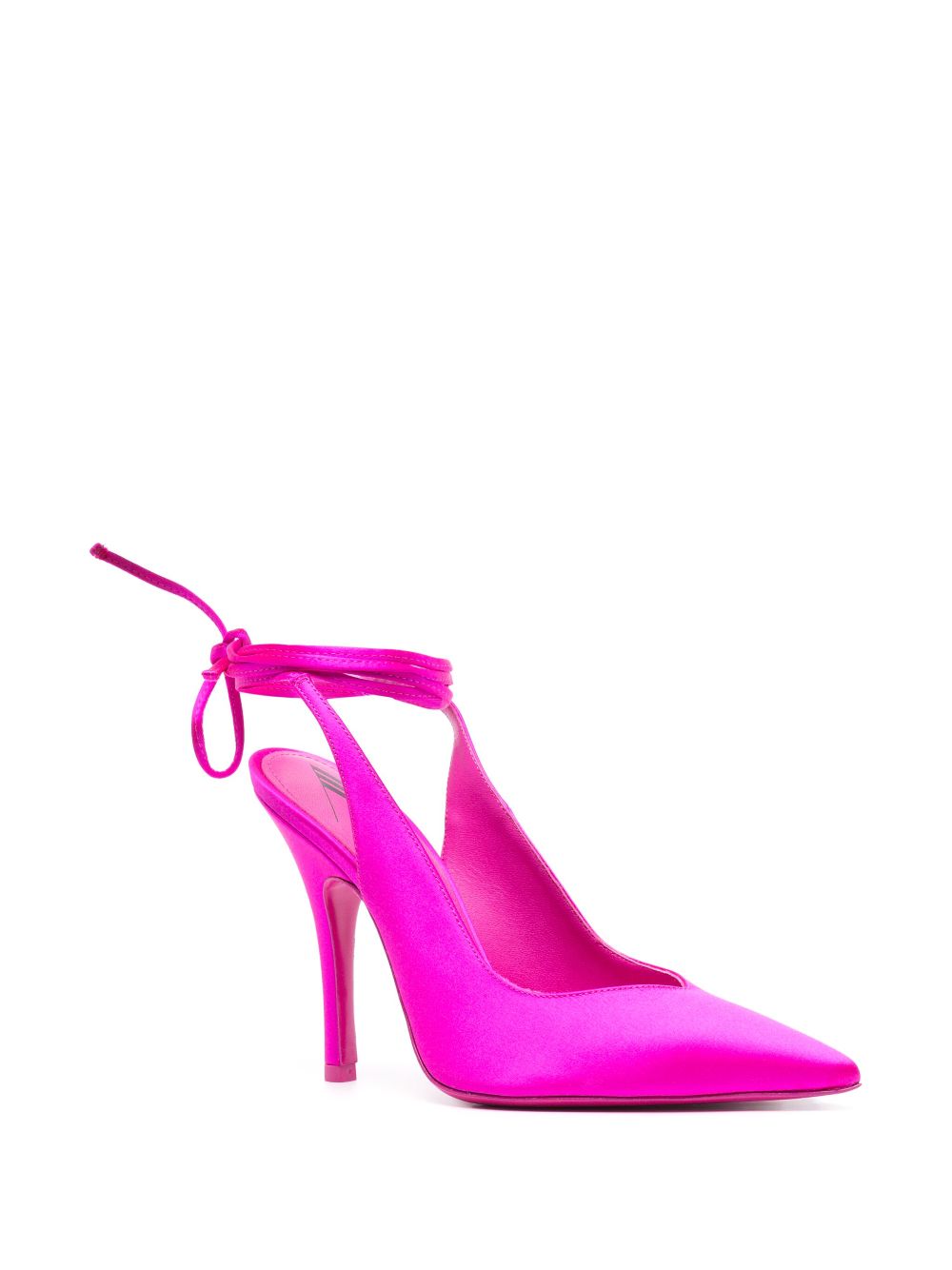 The Attico Venus 105mm satin slingback pumps - Pink