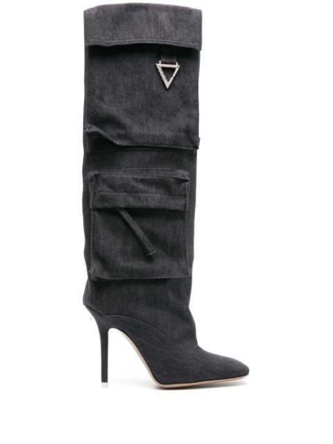 The Attico Sienna 105mm denim boots Women