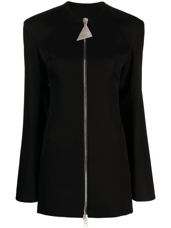 The Attico zip up Virgin Wool Minidress Farfetch