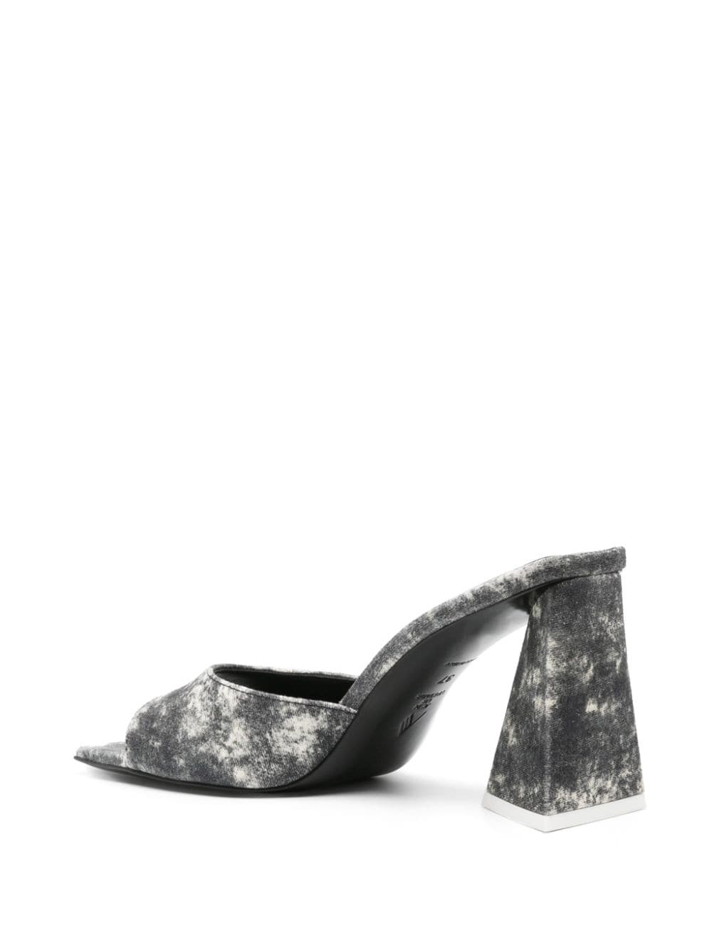 Shop Attico Mini Devon 85mm Suede Mules In Grey