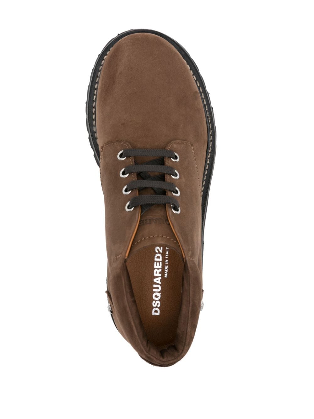 Shop Dsquared2 Lace-up Suede Ankle Boots In Braun