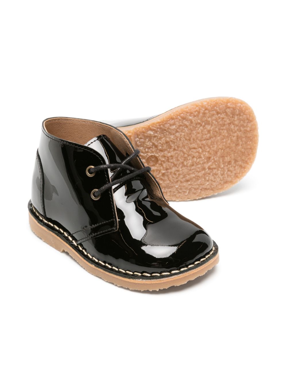 Shop Konges Sløjd Chaton Patent Leather Ankle Boots In Black
