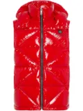 Philipp Plein Hexagon logo-plaque padded gilet - Red