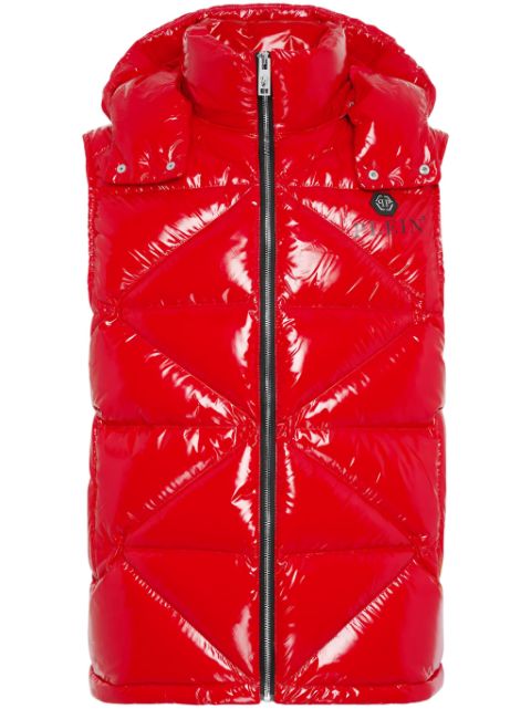 Philipp Plein Hexagon logo-plaque padded gilet Men