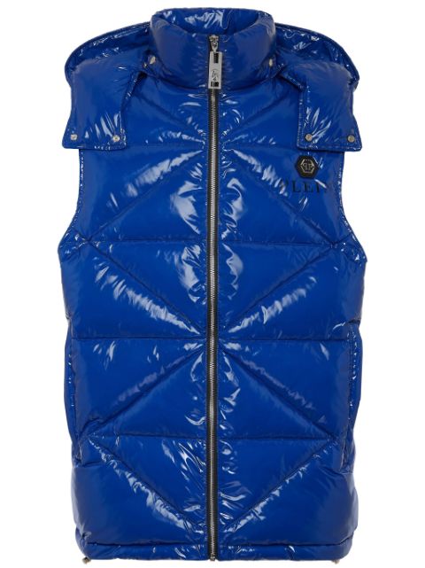 Philipp Plein Hexagon logo-plaque padded gilet Men