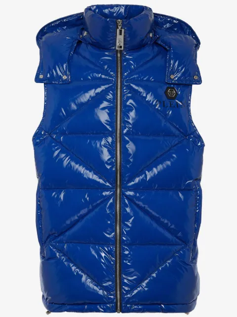 Philipp Plein Hexagon logo-plaque padded gilet