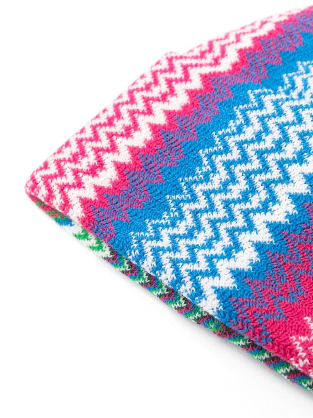 Missoni zigzag-embroidery wool-blend beanie - Groen