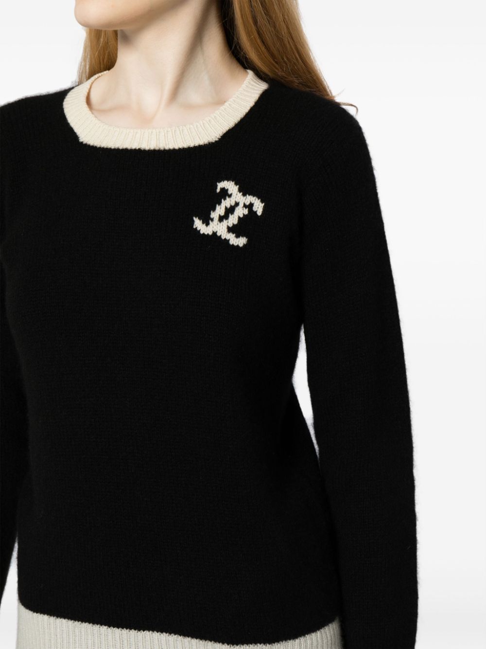 Cheap HOT SALE CHANEL 1996 CC cashmere jumper Women