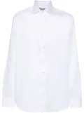 Canali cutaway-collar cotton shirt - White