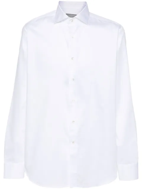 Canali cutaway-collar cotton shirt 