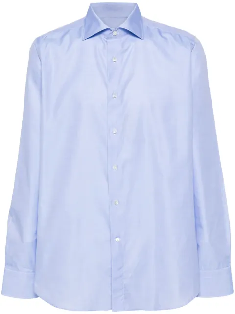 Canali cutaway-collar cotton shirt 